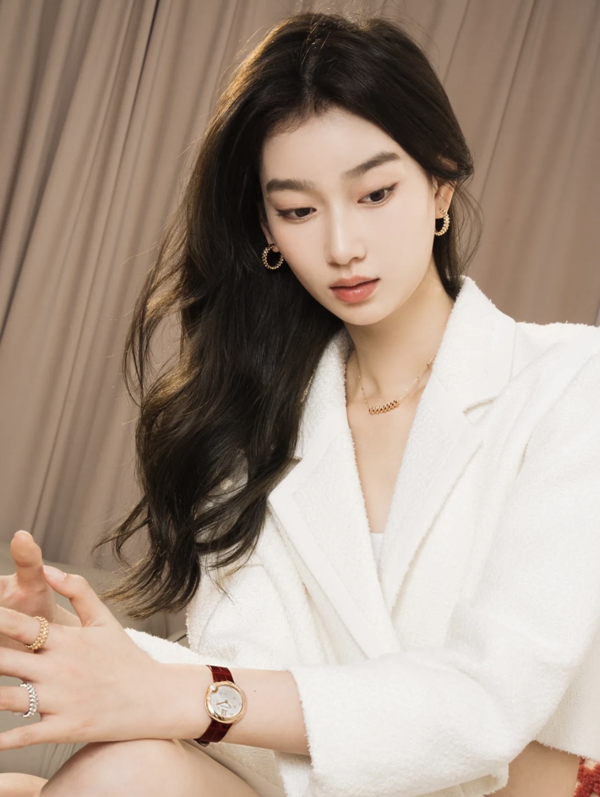 Cartier Watch Strap Drcartier Ballon Blanc Size30 mm Quartzmovement Diamond