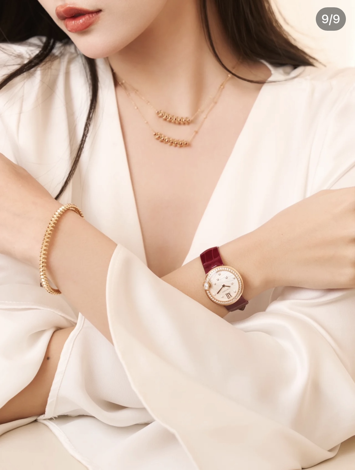 Cartier Watch Strap Drcartier Ballon Blanc Size30 mm Quartzmovement Diamond