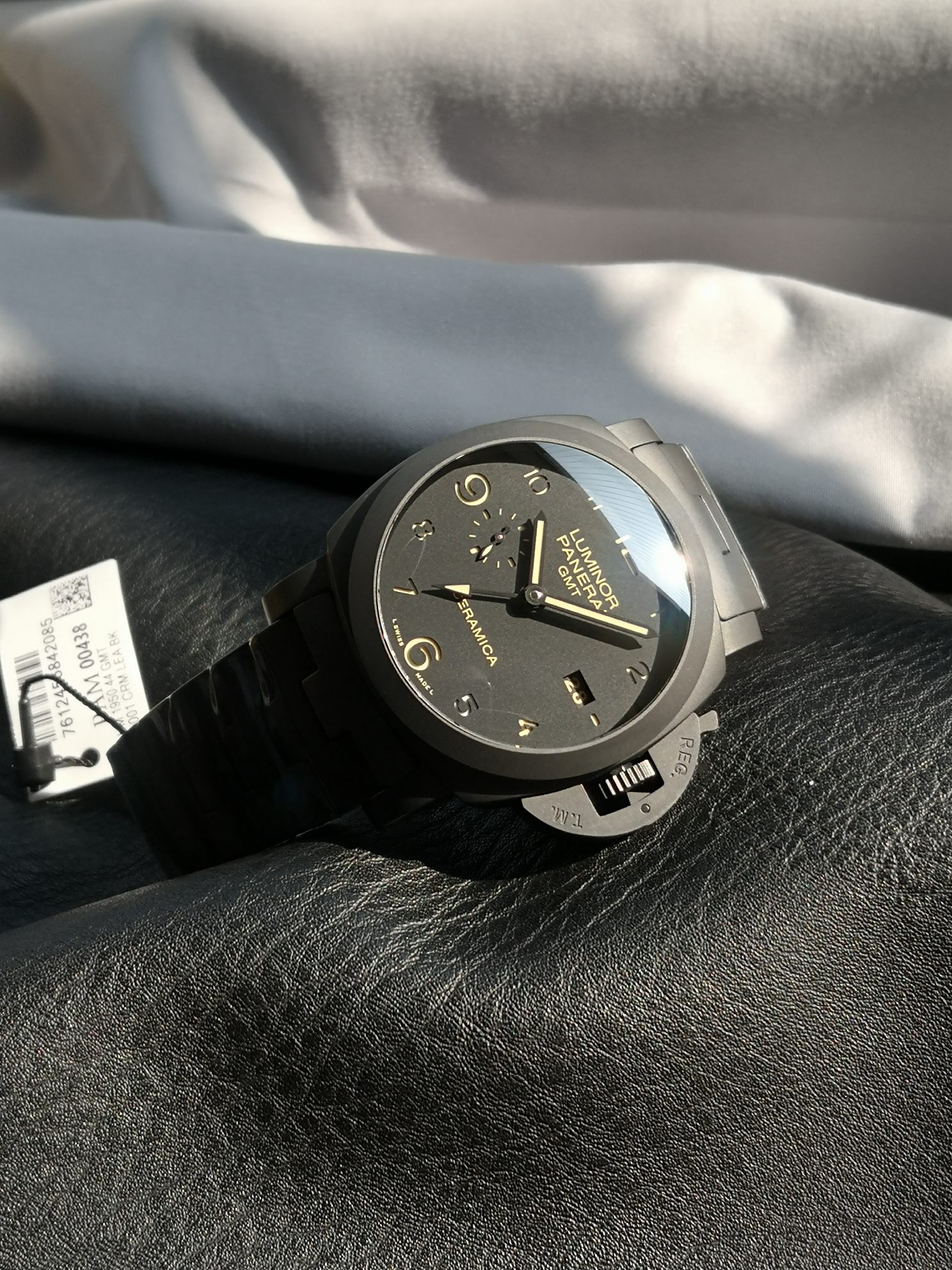 Panerai Panerailuminor 1950 Pam00438 Ceramicwatch Clasp,p. 9001 Mechanical,44 ,vs