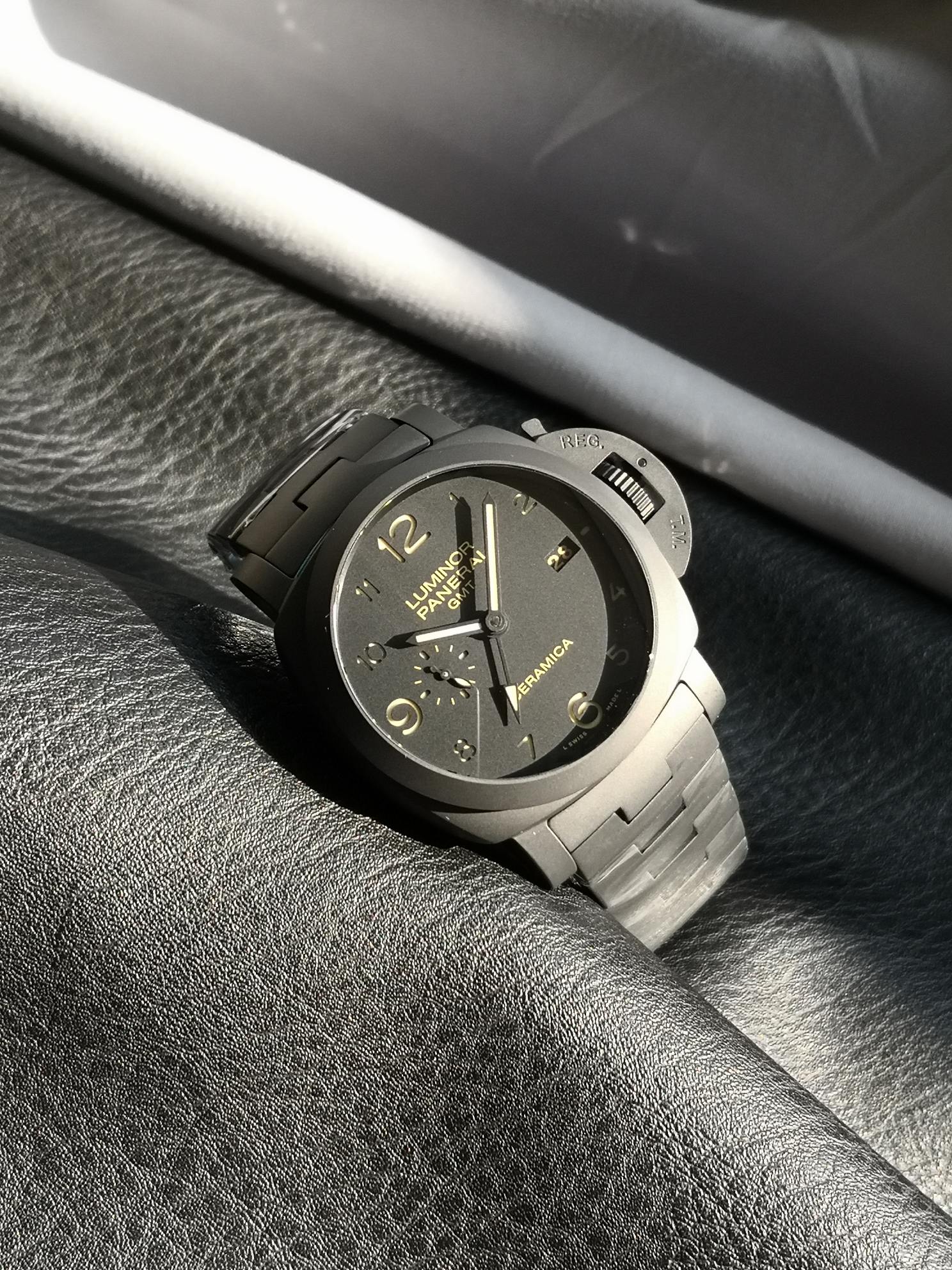 Panerai Panerailuminor 1950 Pam00438 Ceramicwatch Clasp,p. 9001 Mechanical,44 ,vs