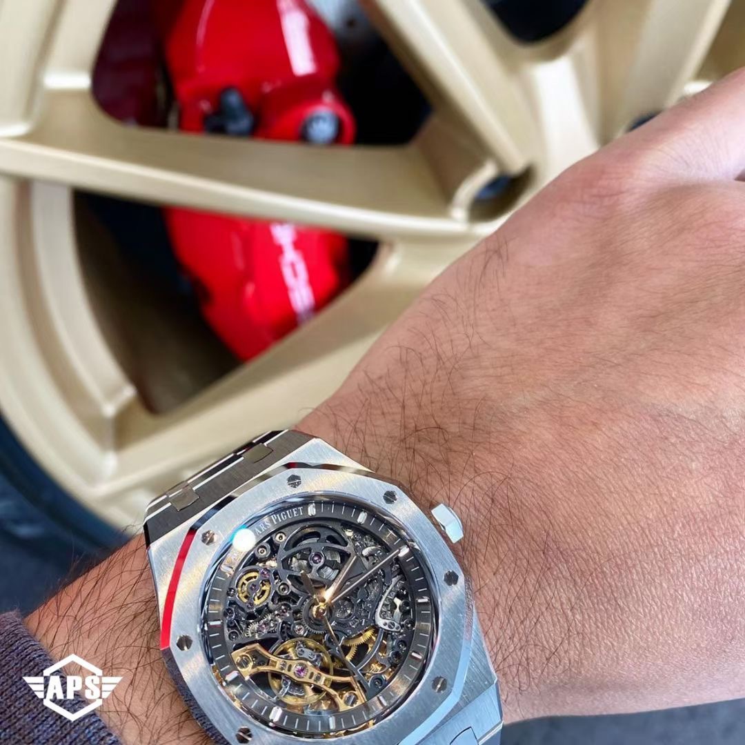 Audemars Piguet Apsaudemars 15407st.oo.1220st.01mensmechanical Calibre 3132 Movement,41 mm diameter,thickness9.9 Watch Dial Rose Gold Plated Handswatch Crystal Sapphire