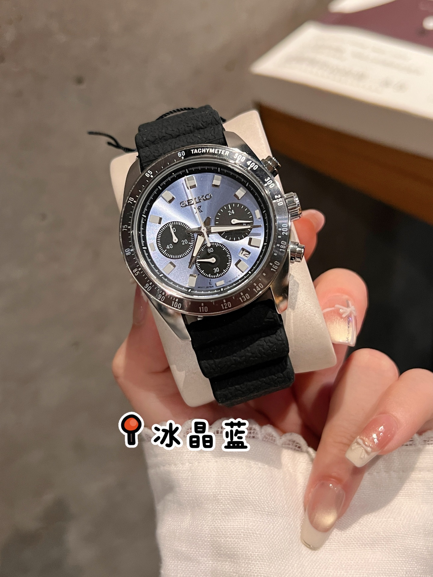 95 SEIKO Hardlex Crystal Powered by original 6-hand quartz movement.Diameter 40.6 mm Solid Case Back 316 Stainless Steel Case Rubber Strap with Butterfly Deployant Clasp Minimalist & Stylish Elegant Lifestyle!_15
