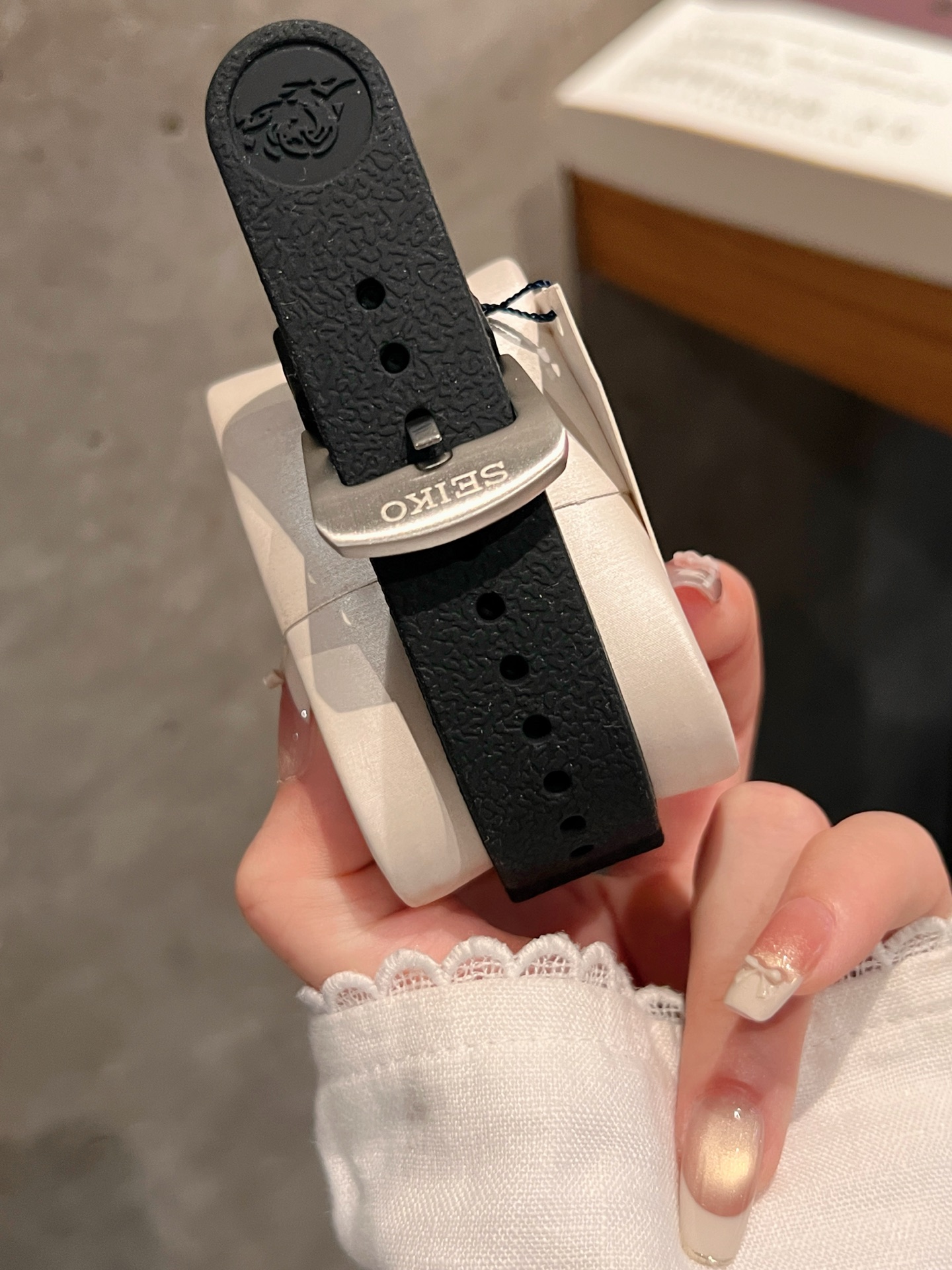 95 SEIKO Hardlex Crystal Powered by original 6-hand quartz movement.Diameter 40.6 mm Solid Case Back 316 Stainless Steel Case Rubber Strap with Butterfly Deployant Clasp Minimalist & Stylish Elegant Lifestyle!_16