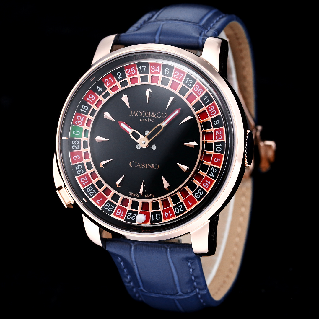Jacob & Co Casino Tourbillon Roulette Watch Neymar Edition Swiss Automatic Mechanical Watch 44mm