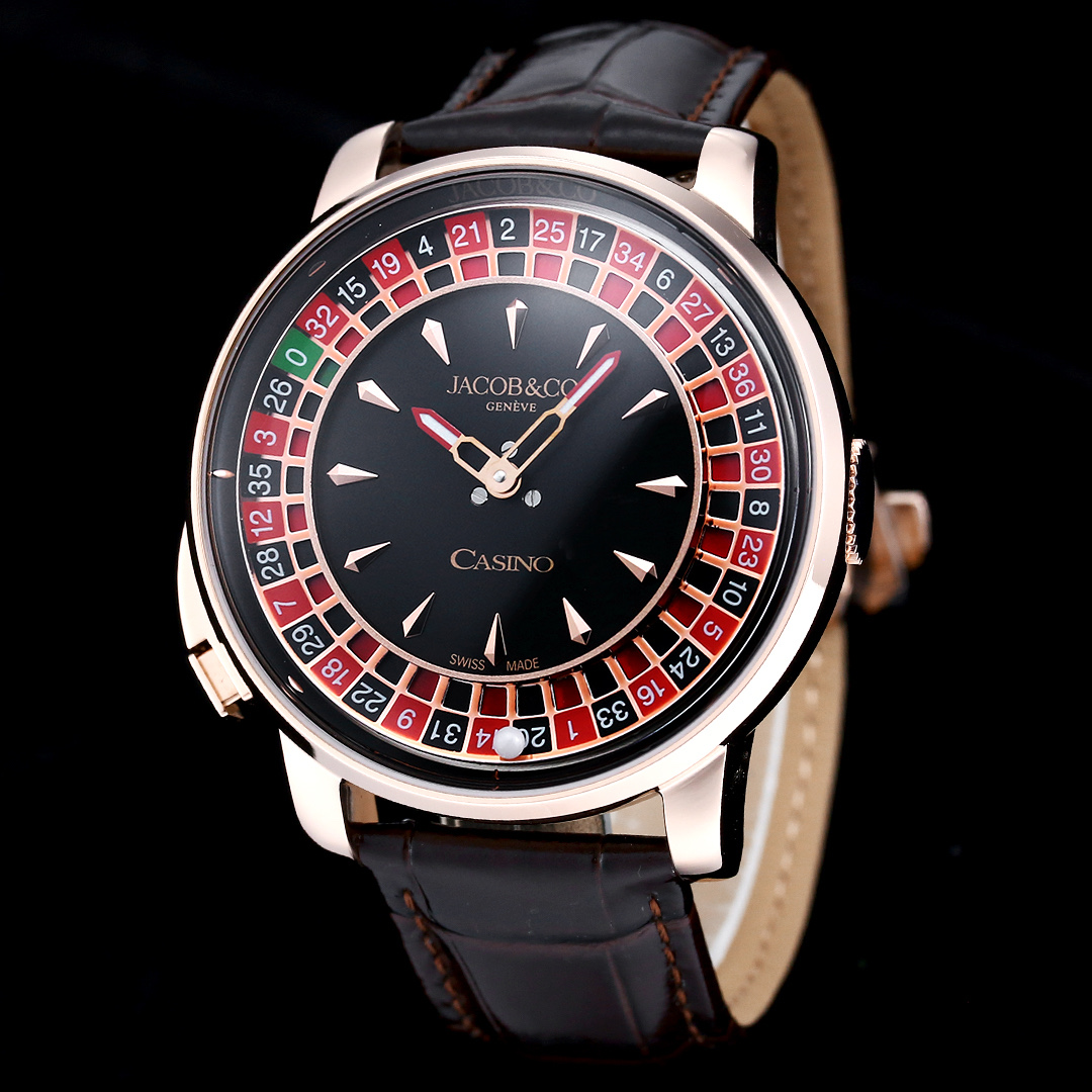 Jacob & Co Casino Tourbillon Roulette Watch Neymar Edition Swiss Automatic Mechanical Watch 44mm