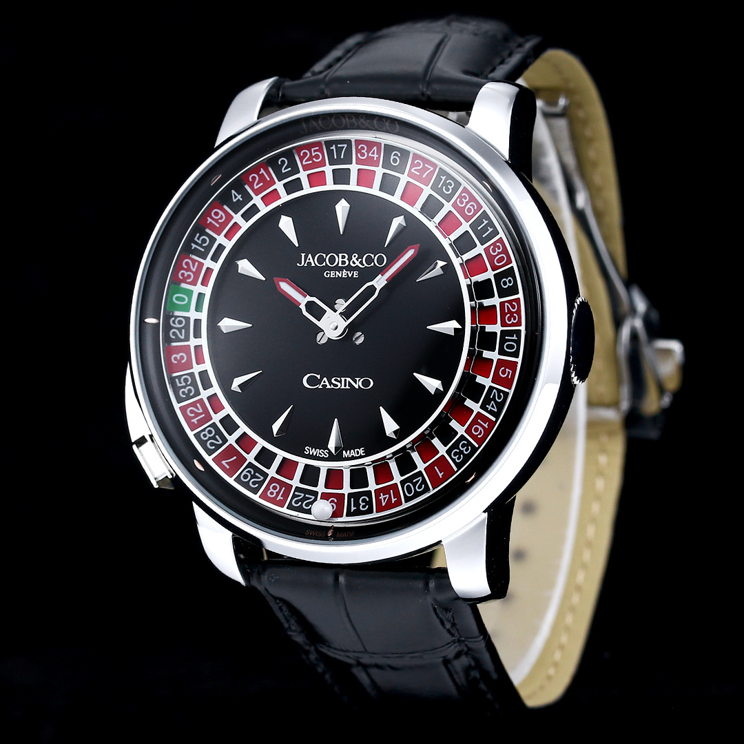 Jacob & Co Casino Tourbillon Roulette Watch Neymar Edition Swiss Automatic Mechanical Watch 44mm