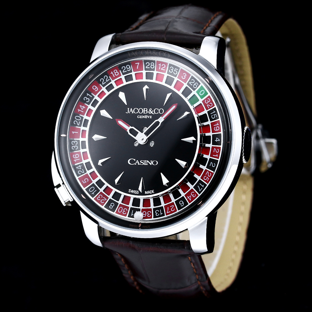 Jacob & Co Casino Tourbillon Roulette Watch Neymar Edition Swiss Automatic Mechanical Watch 44mm
