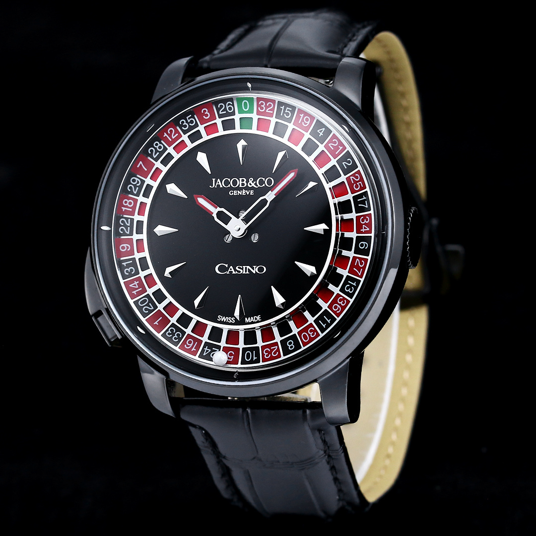 Jacob & Co Casino Tourbillon Roulette Watch Neymar Edition Swiss Automatic Mechanical Watch 44mm