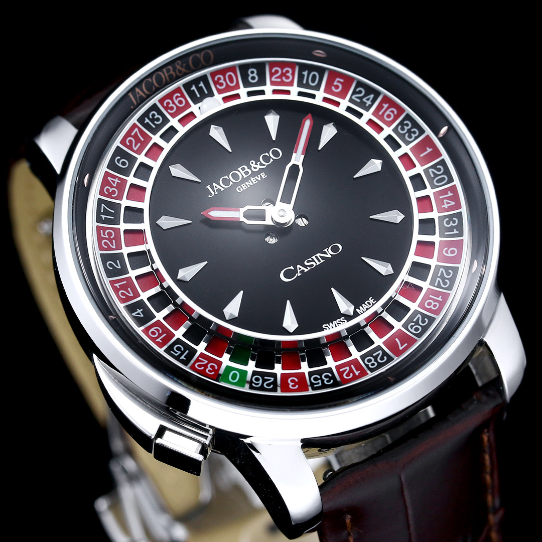 Jacob & Co Casino Tourbillon Roulette Watch Neymar Edition Swiss Automatic Mechanical Watch 44mm