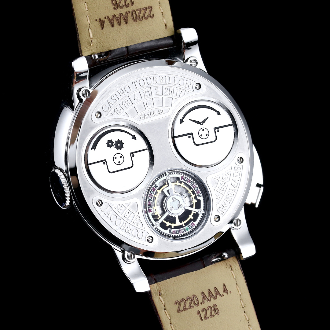 Jacob & Co Casino Tourbillon Roulette Watch Neymar Edition Swiss Automatic Mechanical Watch 44mm