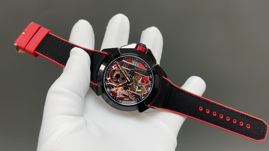Jacob & Co Epic X CR7 Limited Edition Skeleton Automatic Mechanical Watch Cristiano Ronaldo Signature Dial 44mm
