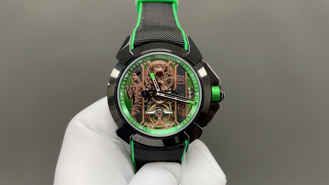 Jacob & Co Epic X CR7 Limited Edition Skeleton Automatic Mechanical Watch Cristiano Ronaldo Signature Dial 44mm
