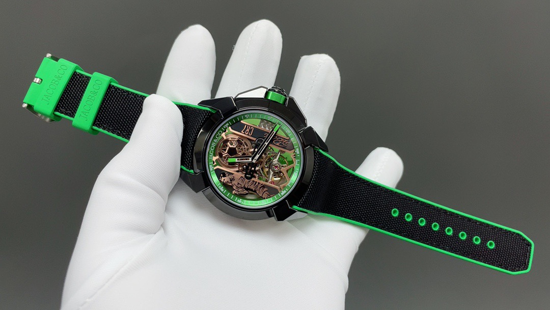 Jacob & Co Epic X CR7 Limited Edition Skeleton Automatic Mechanical Watch Cristiano Ronaldo Signature Dial 44mm