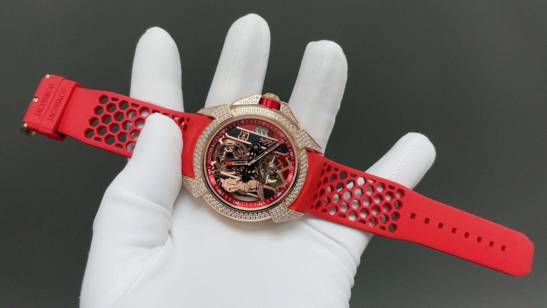 Jacob & Co Epic X CR7 Limited Edition Skeleton Automatic Mechanical Watch Cristiano Ronaldo Signature Dial 44mm