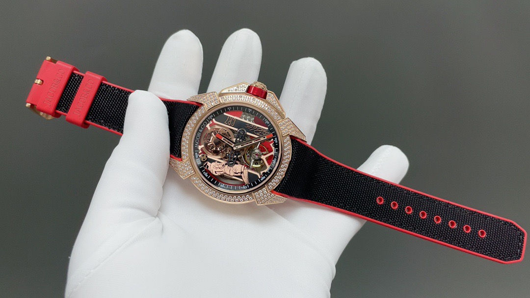 Jacob & Co Epic X CR7 Limited Edition Skeleton Automatic Mechanical Watch Cristiano Ronaldo Signature Dial 44mm