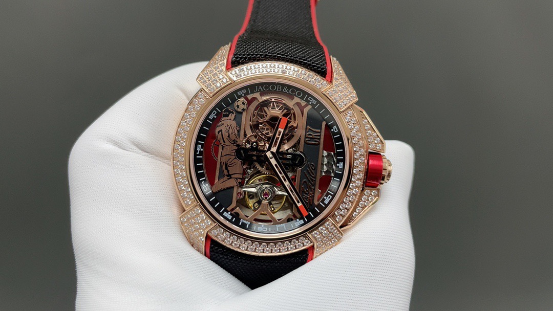 Jacob & Co Epic X CR7 Limited Edition Skeleton Automatic Mechanical Watch Cristiano Ronaldo Signature Dial 44mm