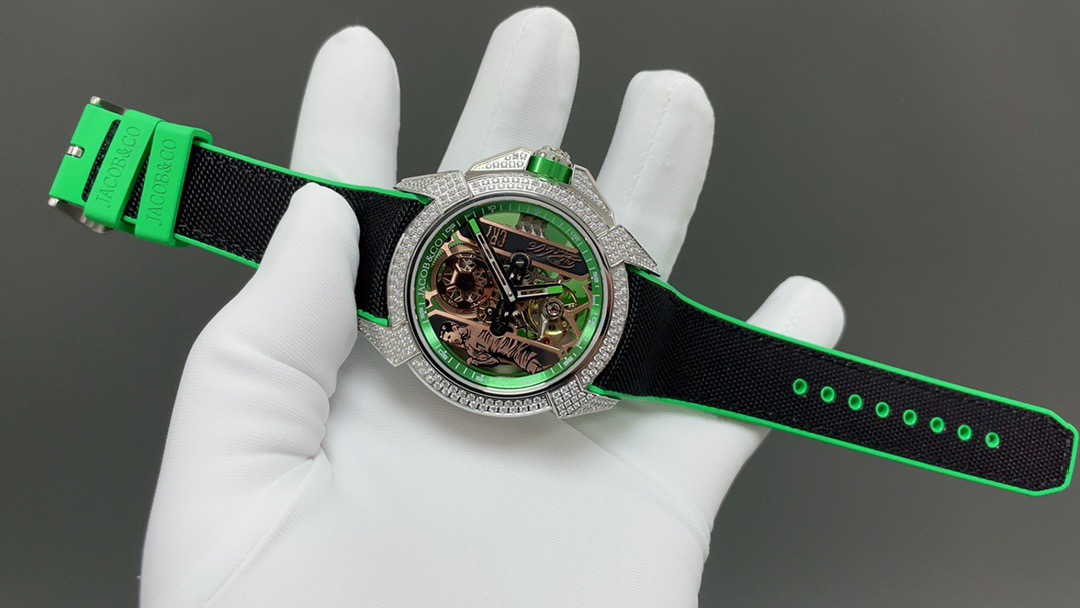 Jacob & Co Epic X CR7 Limited Edition Skeleton Automatic Mechanical Watch Cristiano Ronaldo Signature Dial 44mm