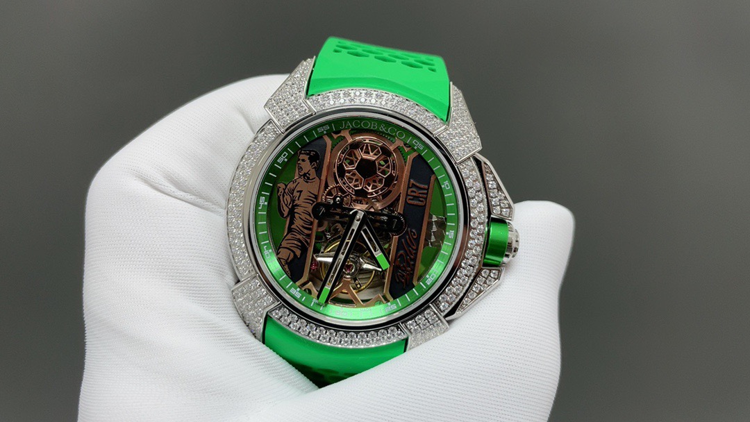 Jacob & Co Epic X CR7 Limited Edition Skeleton Automatic Mechanical Watch Cristiano Ronaldo Signature Dial 44mm