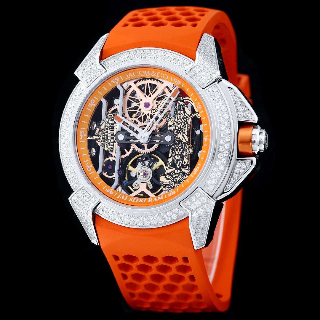 Jacob & Co Epic X Ram Janmabhoomi Special Edition Skeleton Automatic Watch 44mm Stainless Steel