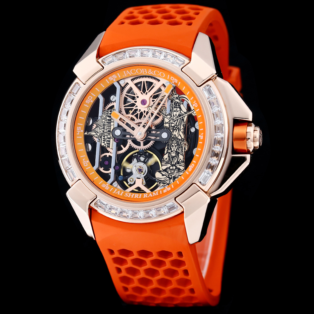 Jacob & Co Epic X Ram Janmabhoomi Special Edition Skeleton Automatic Watch 44mm Stainless Steel