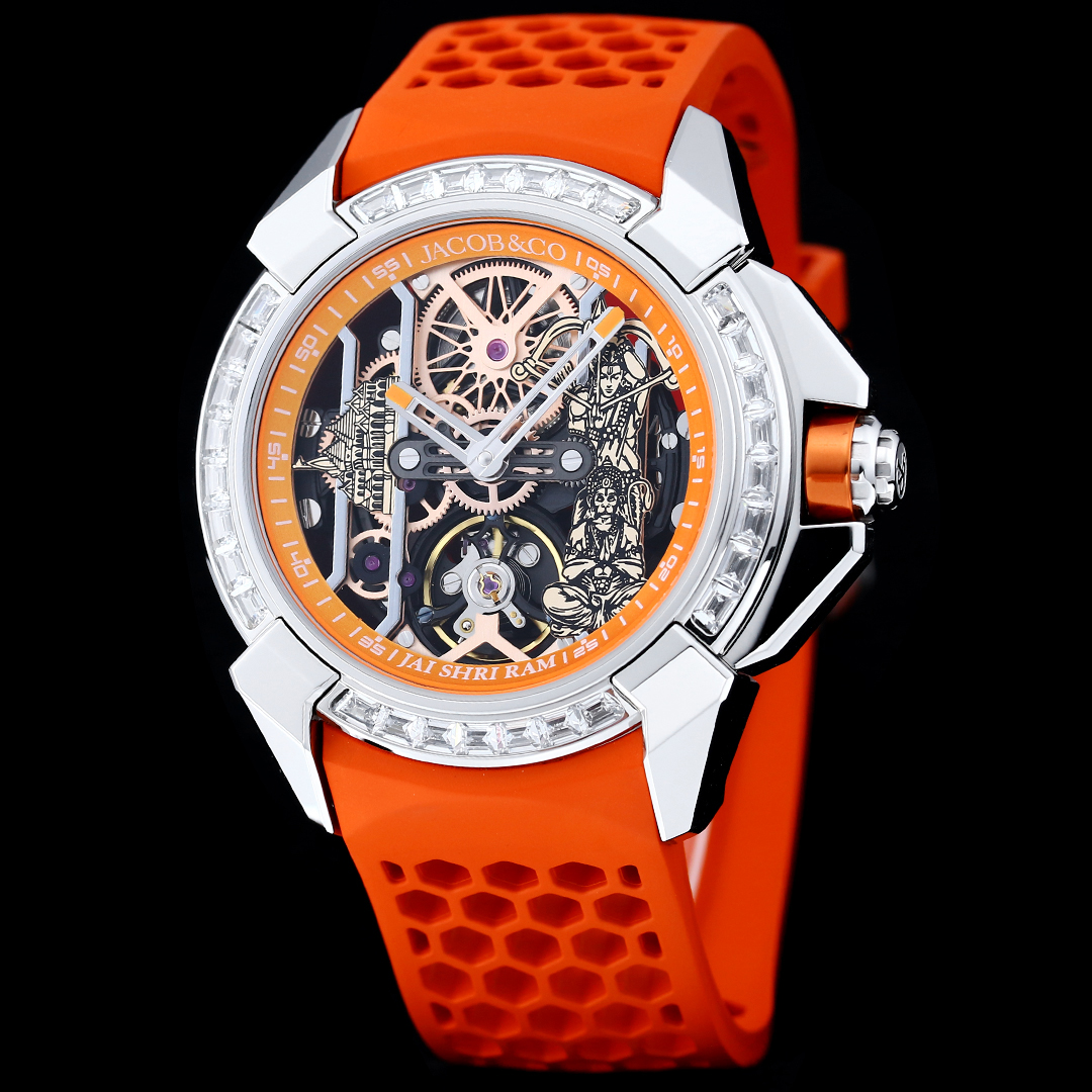 Jacob & Co Epic X Ram Janmabhoomi Special Edition Skeleton Automatic Watch 44mm Stainless Steel
