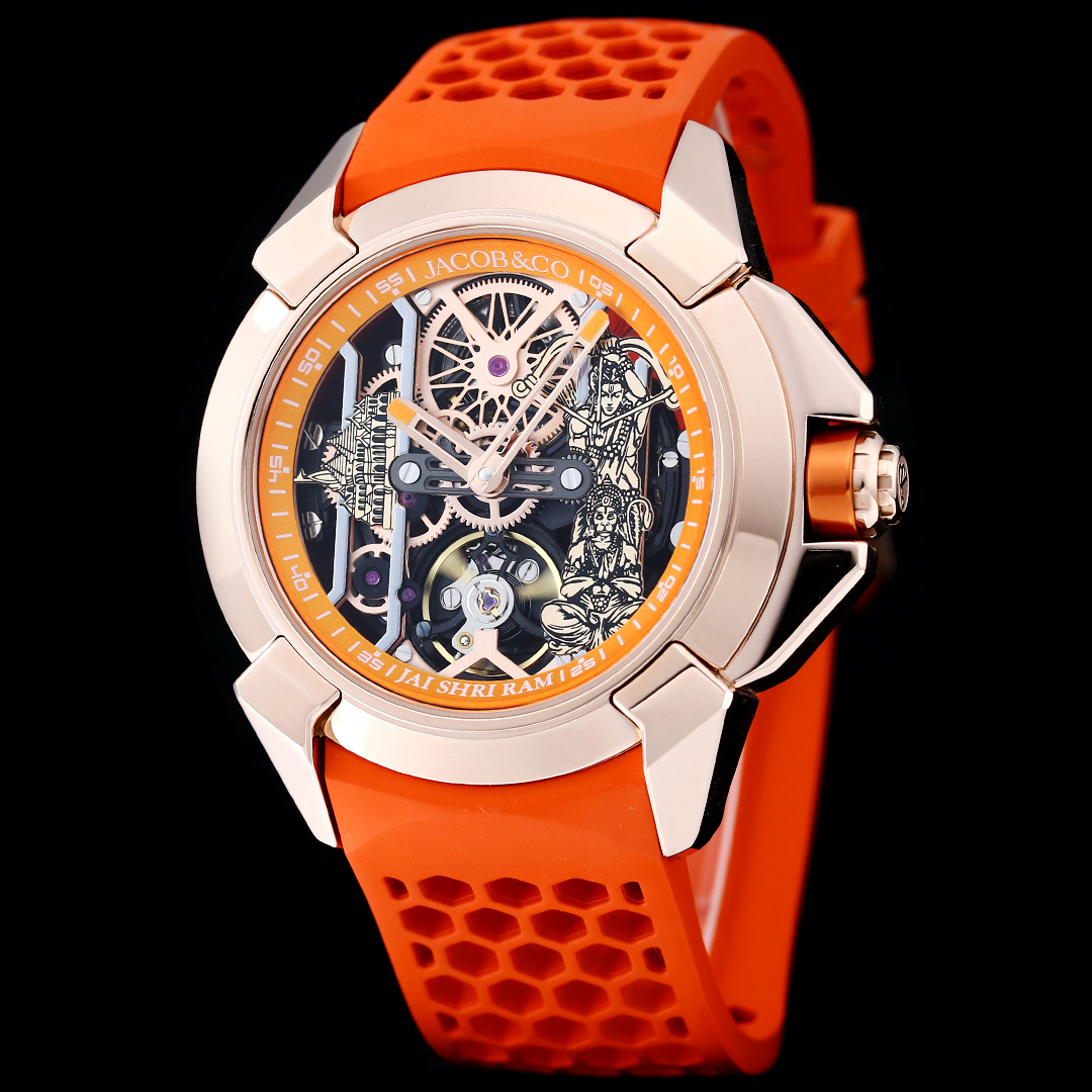 Jacob & Co Epic X Ram Janmabhoomi Special Edition Skeleton Automatic Watch 44mm Stainless Steel