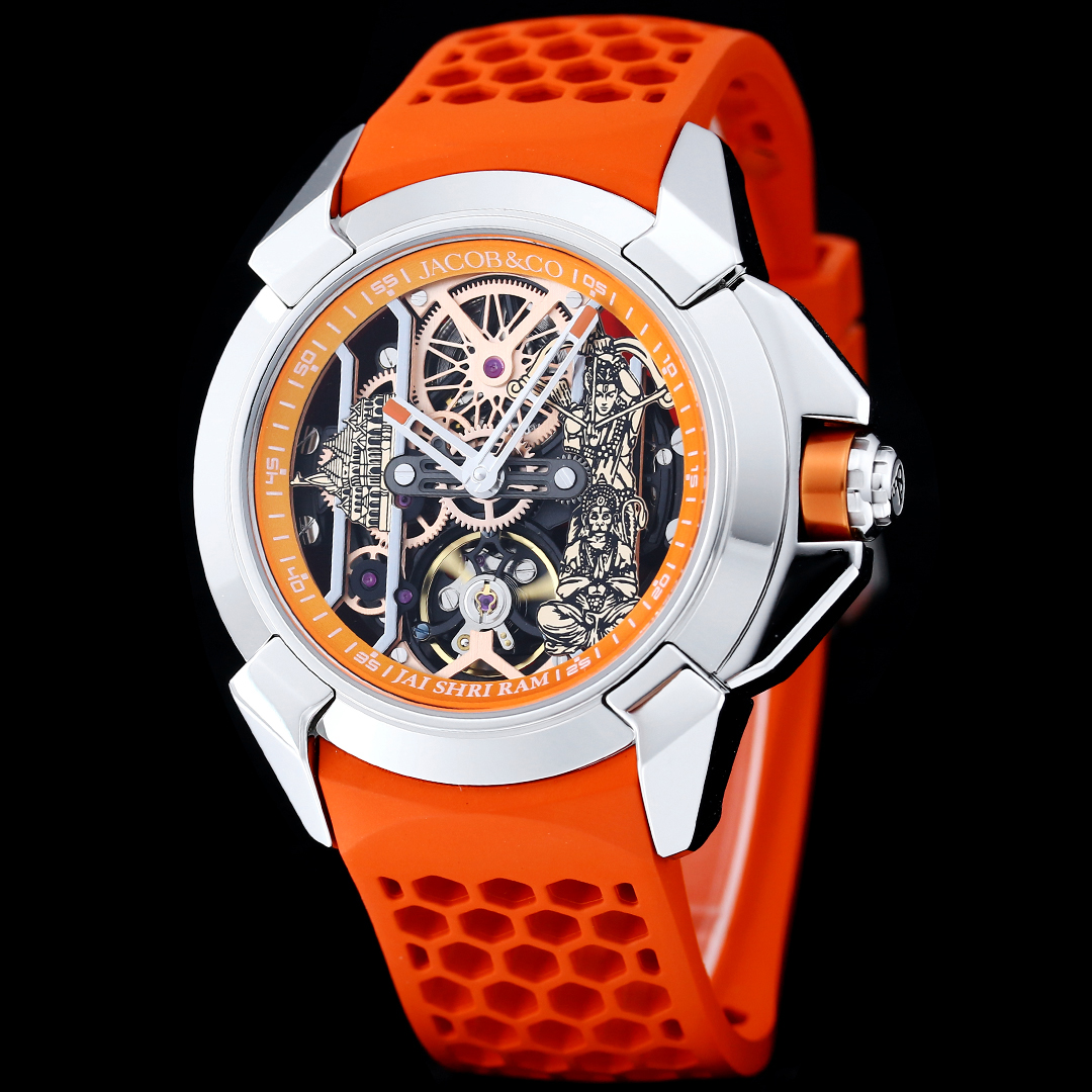 Jacob & Co Epic X Ram Janmabhoomi Special Edition Skeleton Automatic Watch 44mm Stainless Steel