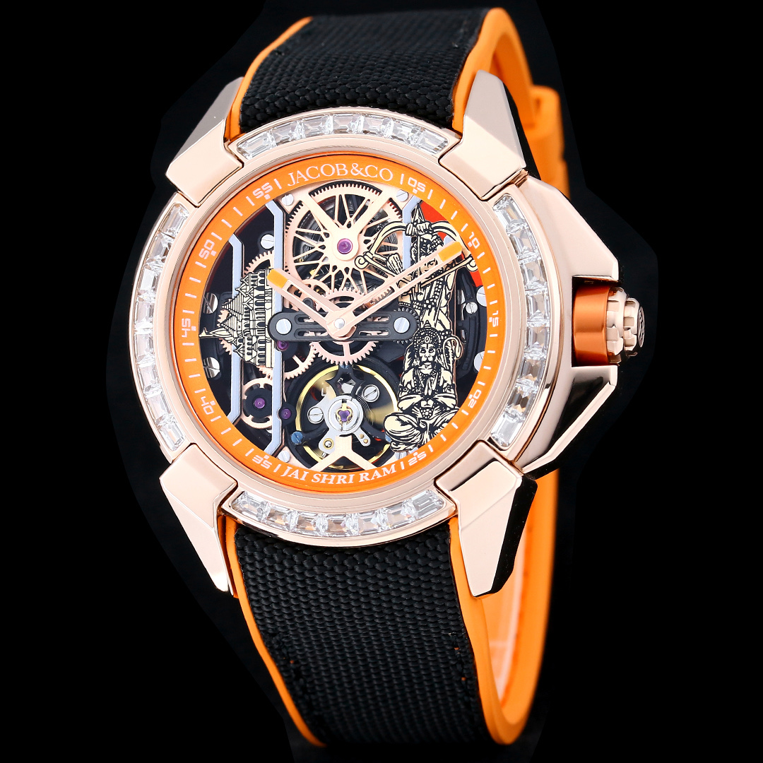 Jacob & Co Epic X Ram Janmabhoomi Special Edition Skeleton Automatic Watch 44mm Stainless Steel