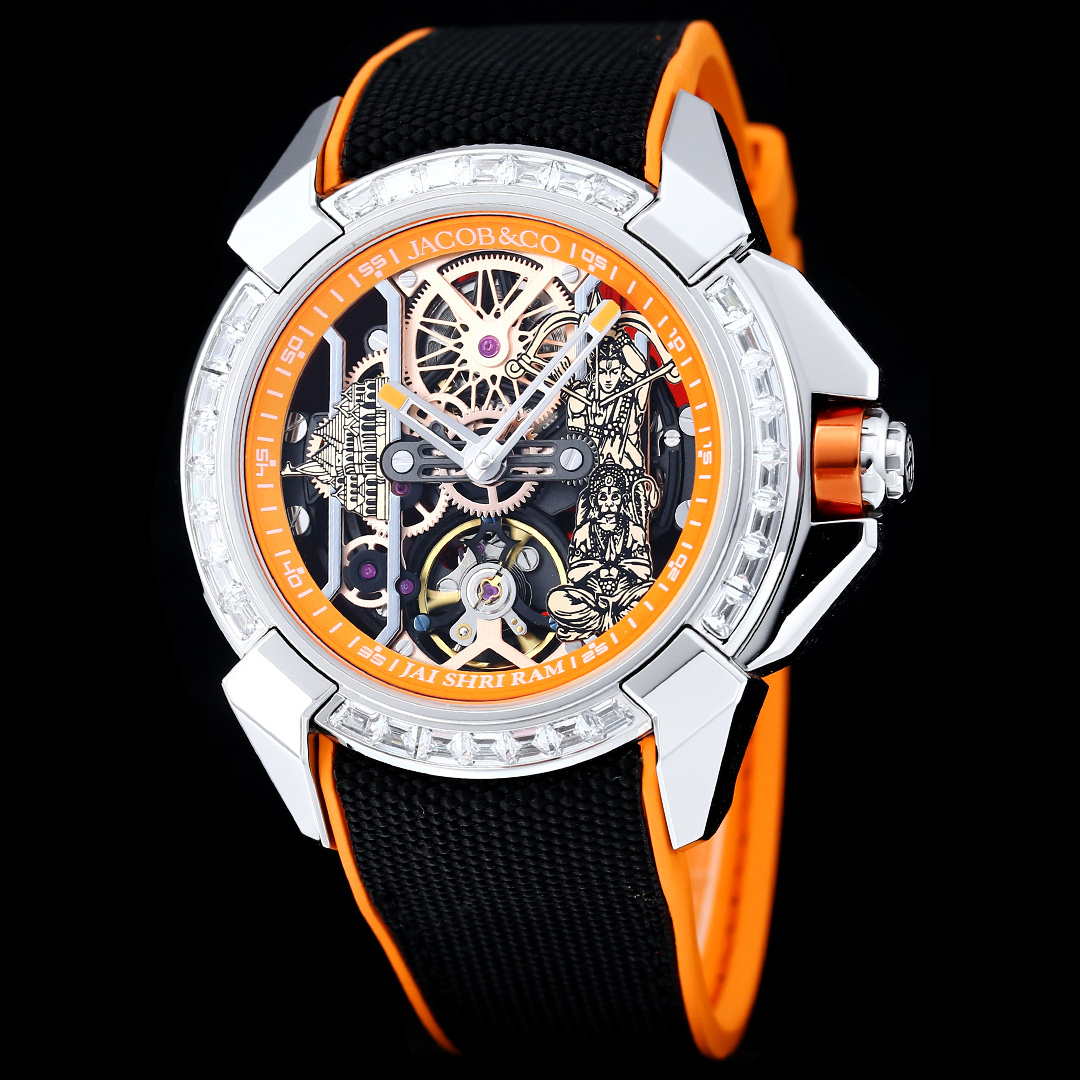 Jacob & Co Epic X Ram Janmabhoomi Special Edition Skeleton Automatic Watch 44mm Stainless Steel
