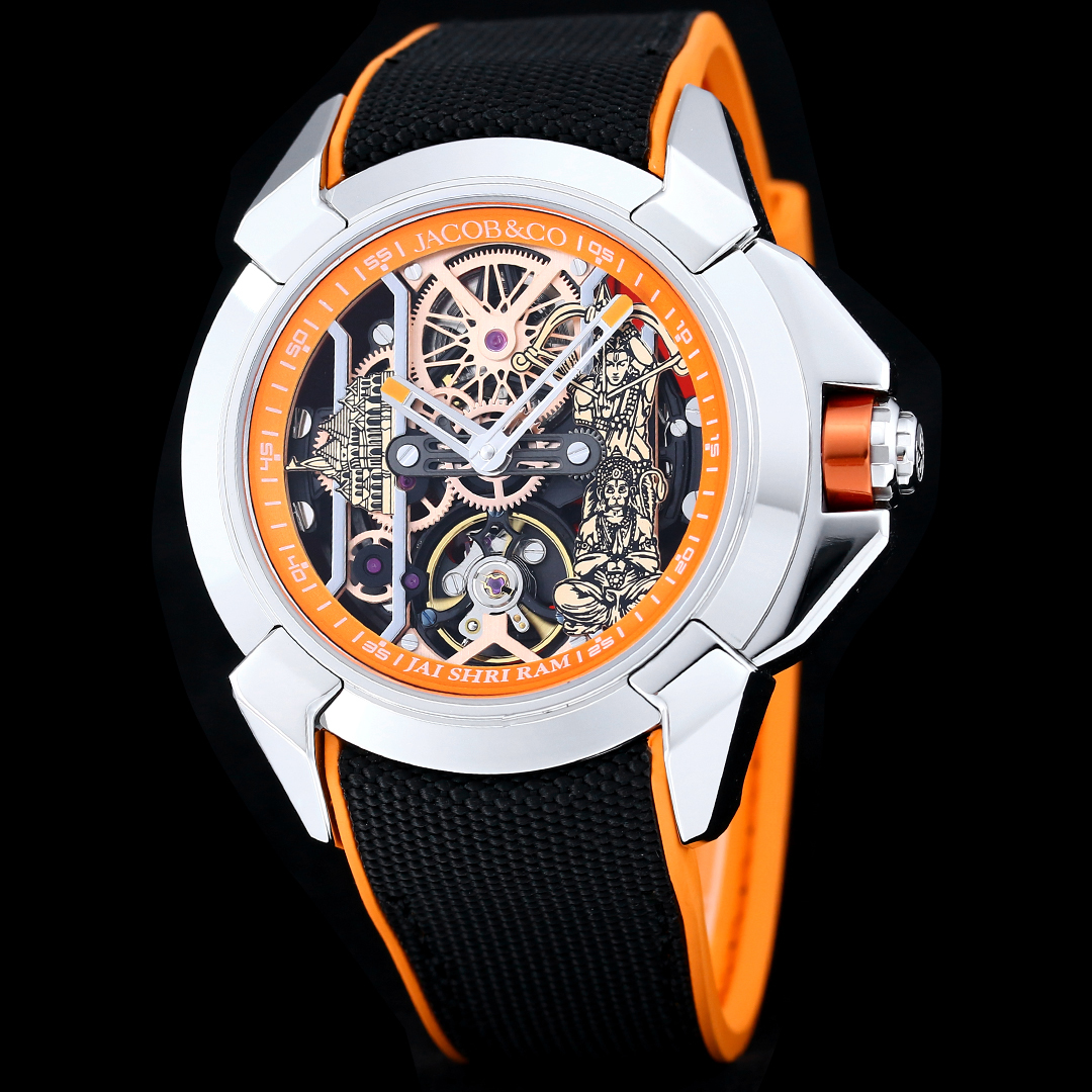 Jacob & Co Epic X Ram Janmabhoomi Special Edition Skeleton Automatic Watch 44mm Stainless Steel
