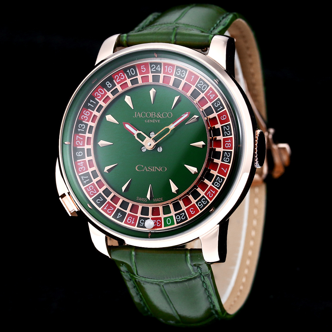 Jacob & Co Casino Tourbillon Roulette Watch Neymar Edition Swiss Automatic Mechanical Watch 44mm