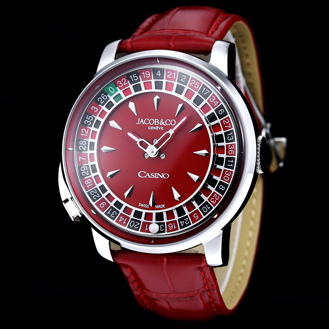 Jacob & Co Casino Tourbillon Roulette Watch Neymar Edition Swiss Automatic Mechanical Watch 44mm