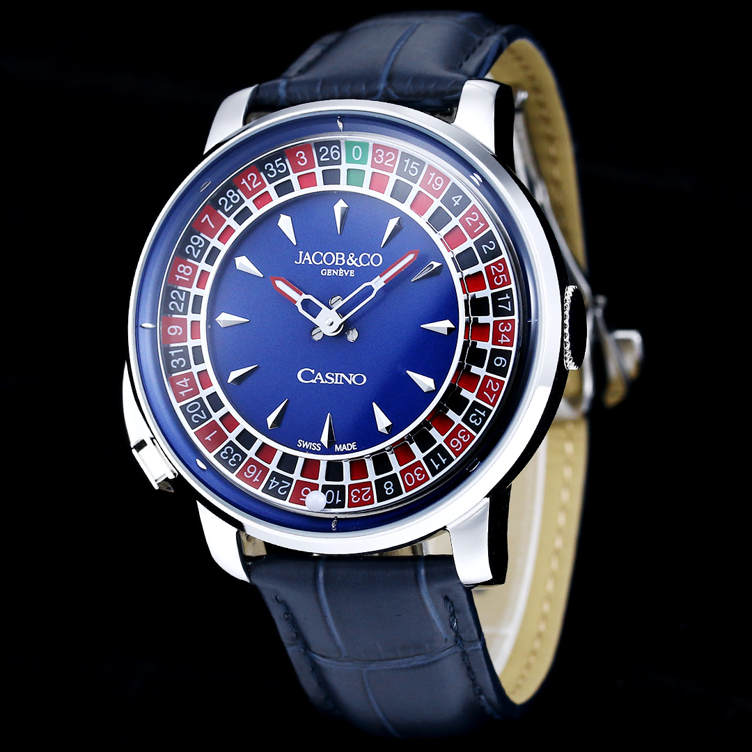 Jacob & Co Casino Tourbillon Roulette Watch Neymar Edition Swiss Automatic Mechanical Watch 44mm