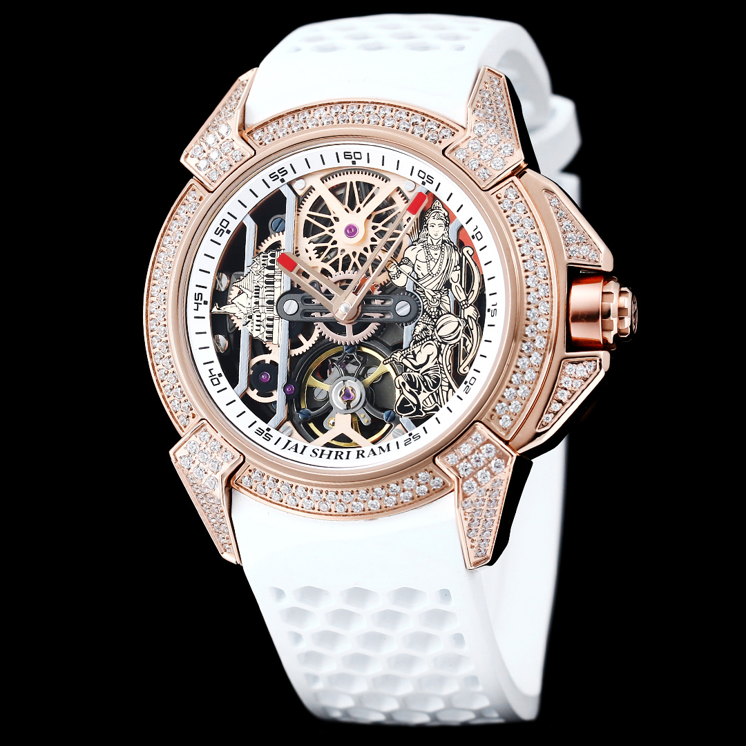 Jacob & Co Epic X Ram Janmabhoomi Special Edition Skeleton Automatic Watch 44mm Stainless Steel