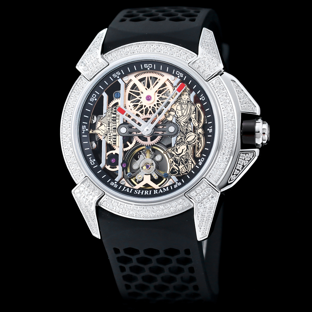 Jacob & Co Epic X Ram Janmabhoomi Special Edition Skeleton Automatic Watch 44mm Stainless Steel