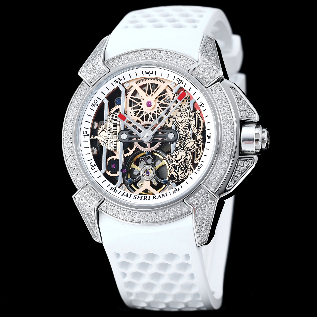Jacob & Co Epic X Ram Janmabhoomi Special Edition Skeleton Automatic Watch 44mm Stainless Steel