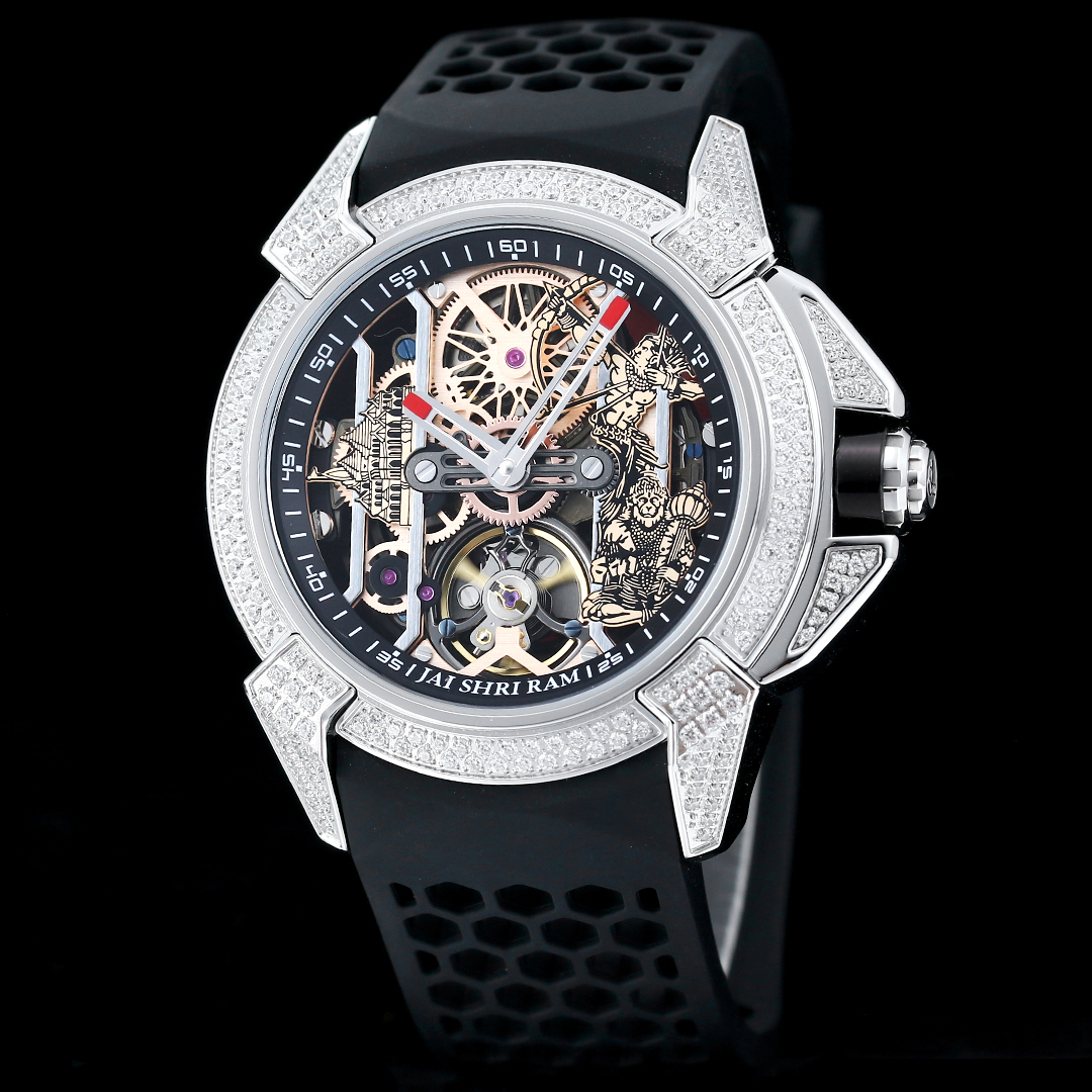 Jacob & Co Epic X Ram Janmabhoomi Special Edition Skeleton Automatic Watch 44mm Stainless Steel