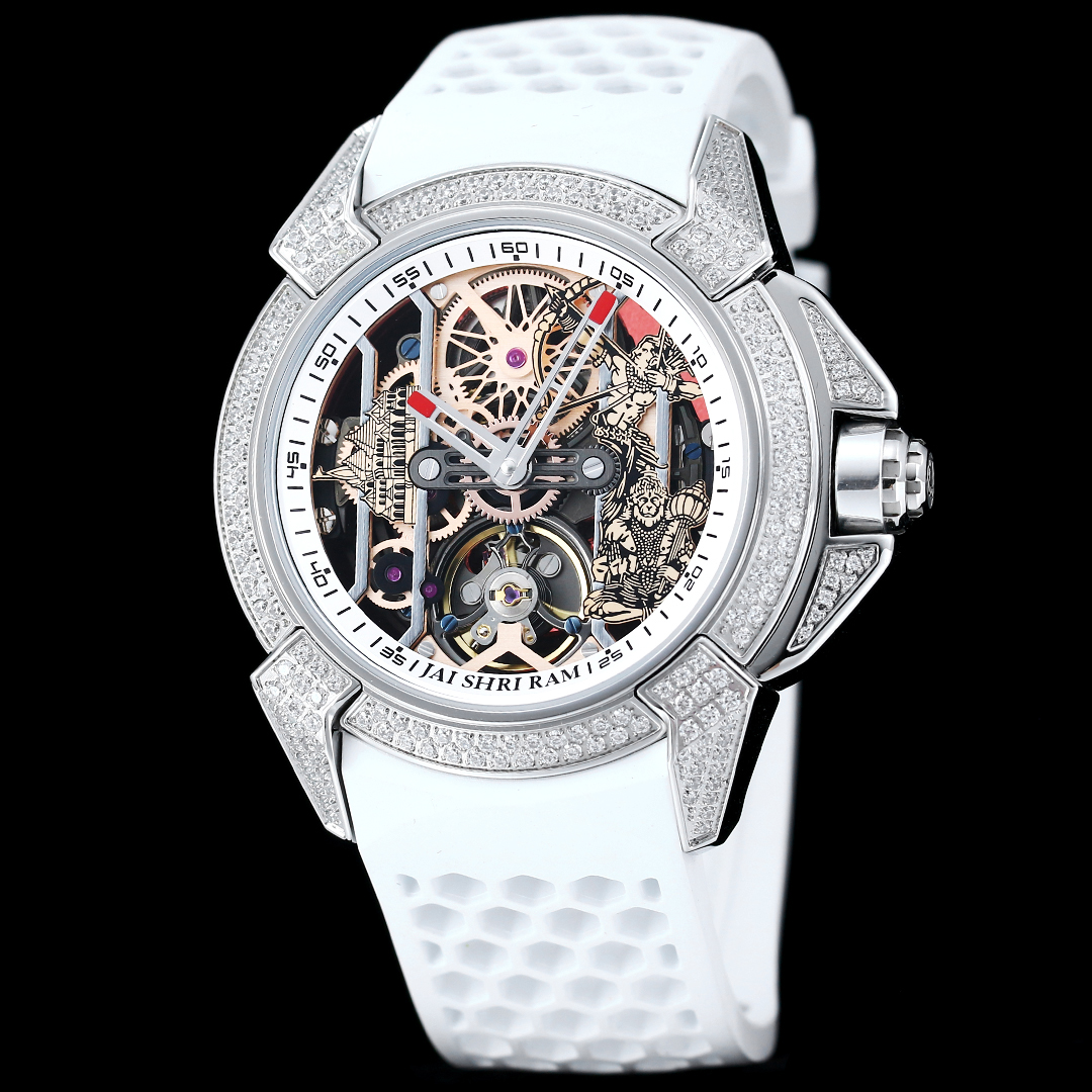 Jacob & Co Epic X Ram Janmabhoomi Special Edition Skeleton Automatic Watch 44mm Stainless Steel