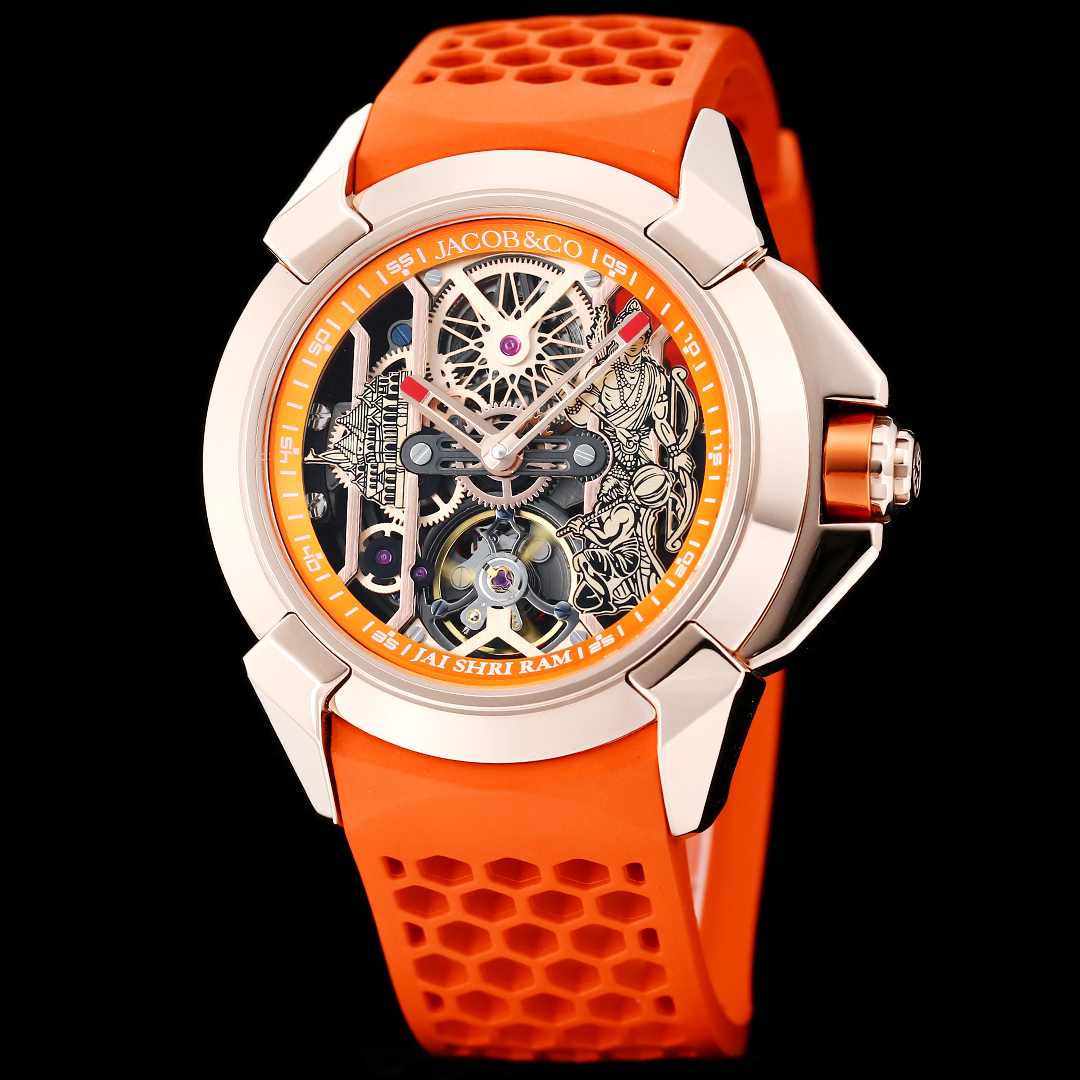 Jacob & Co Epic X Ram Janmabhoomi Special Edition Skeleton Automatic Watch 44mm Stainless Steel