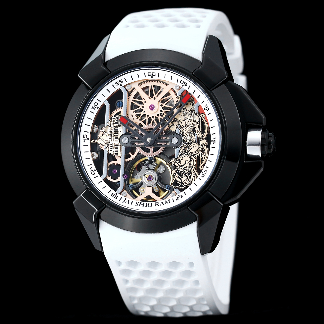 Jacob & Co Epic X Ram Janmabhoomi Special Edition Skeleton Automatic Watch 44mm Stainless Steel