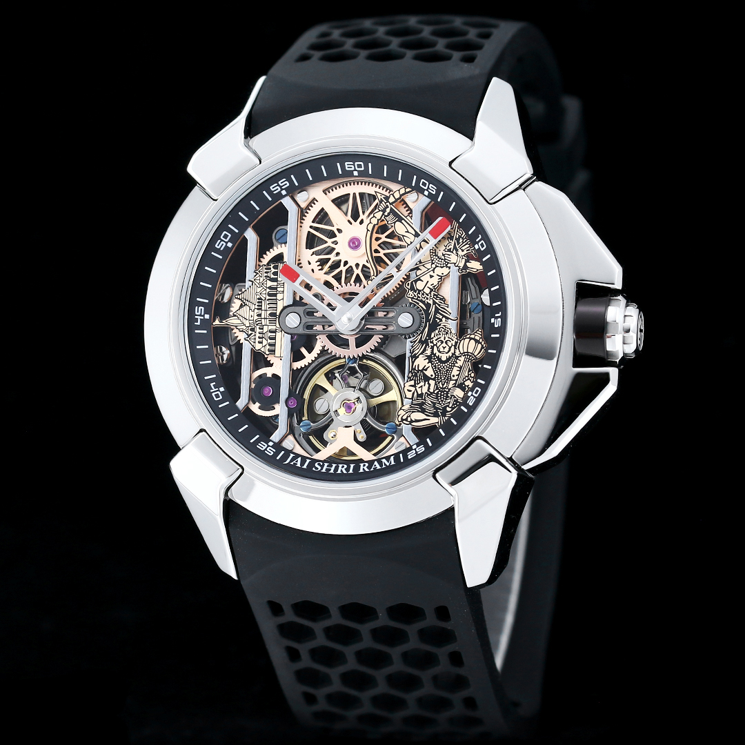 Jacob & Co Epic X Ram Janmabhoomi Special Edition Skeleton Automatic Watch 44mm Stainless Steel
