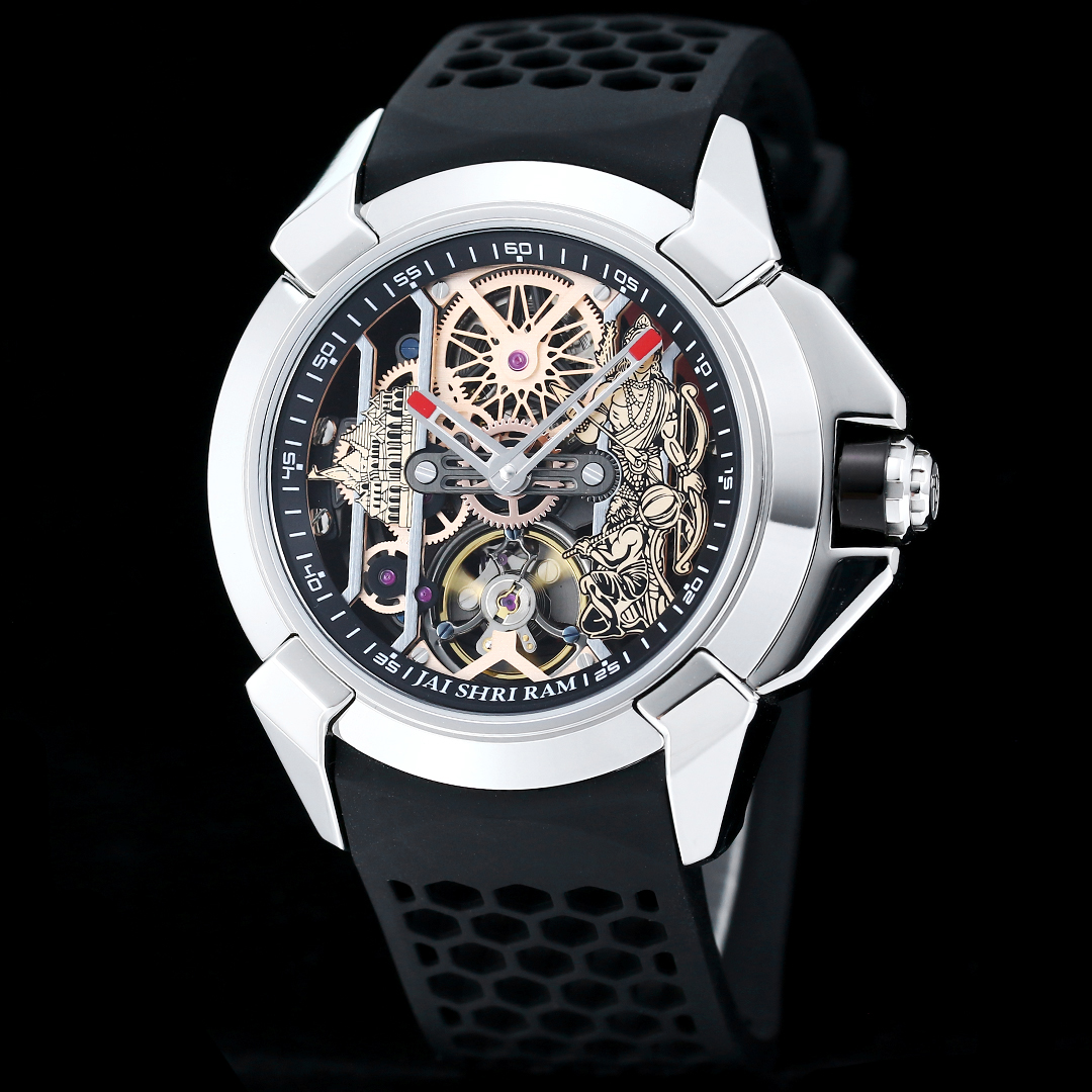 Jacob & Co Epic X Ram Janmabhoomi Special Edition Skeleton Automatic Watch 44mm Stainless Steel