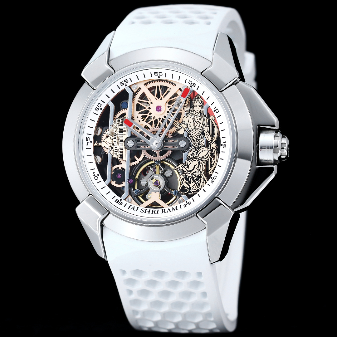 Jacob & Co Epic X Ram Janmabhoomi Special Edition Skeleton Automatic Watch 44mm Stainless Steel