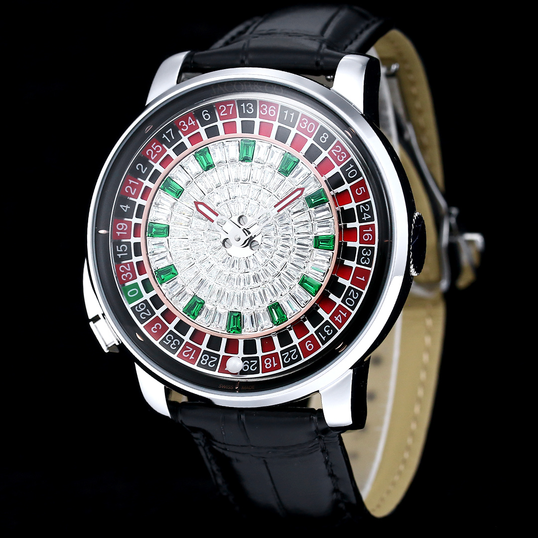Jacob & Co Casino Tourbillon Roulette Watch Neymar Edition Swiss Automatic Mechanical Watch 44mm