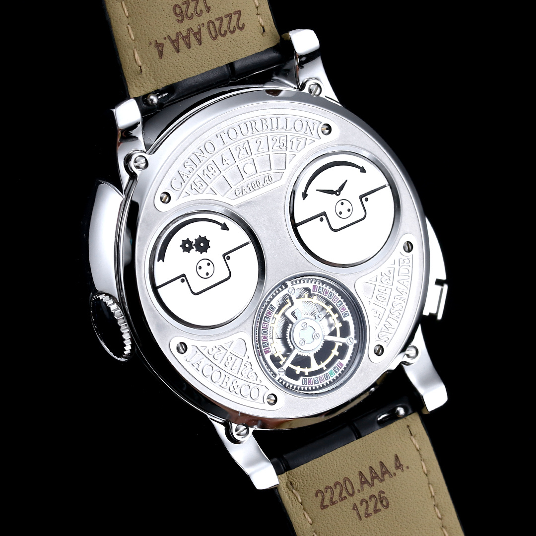Jacob & Co Casino Tourbillon Roulette Watch Neymar Edition Swiss Automatic Mechanical Watch 44mm