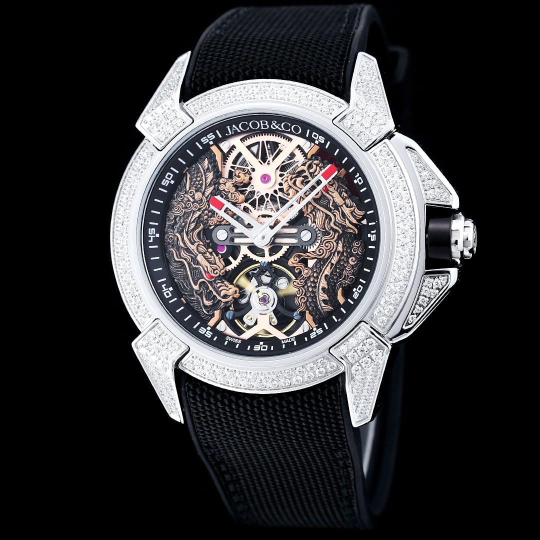 Jacob & Co Epic X Twin Dragons Limited Edition Skeleton Automatic Watch 44mm