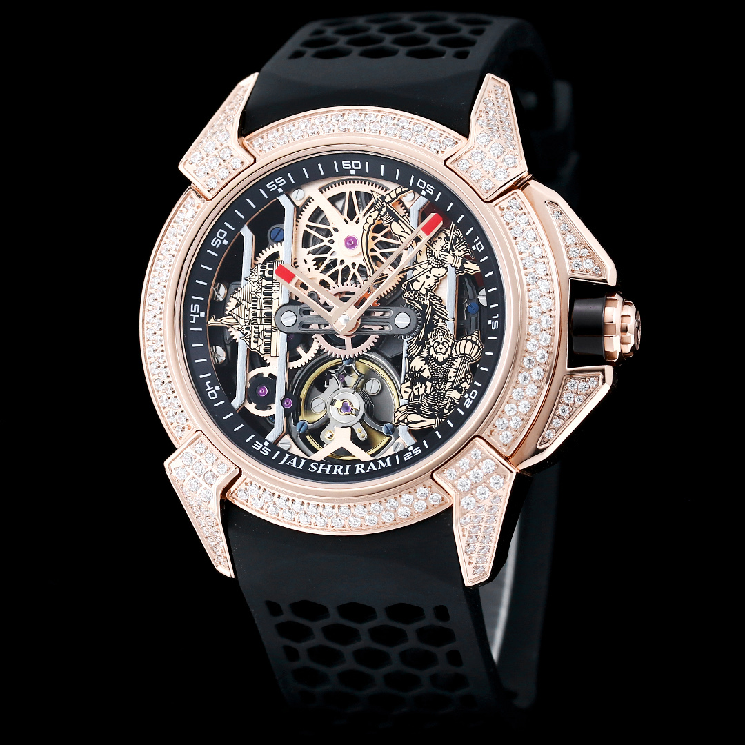 Jacob & Co Epic X Ram Janmabhoomi Special Edition Skeleton Automatic Watch 44mm Stainless Steel