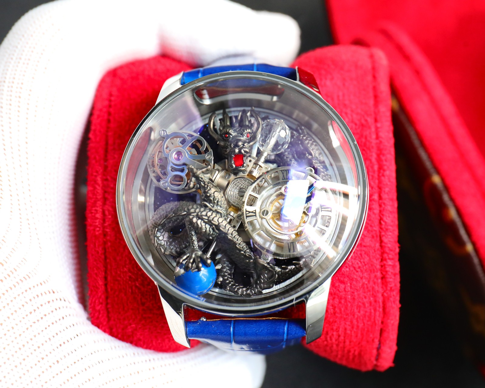 Jacob & Co Astronomia Dragon Art Double Axis Tourbillon Watch 47mm