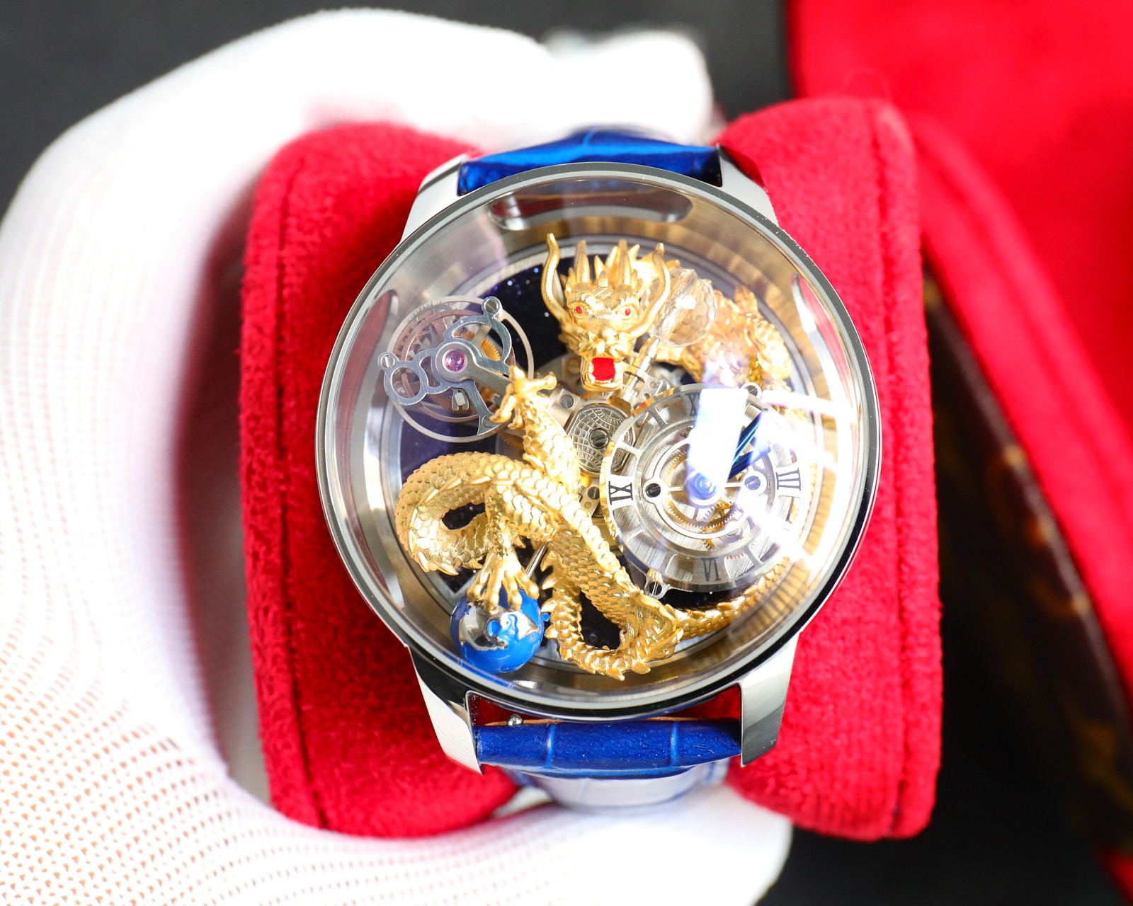 Jacob & Co Astronomia Dragon Art Double Axis Tourbillon Watch 47mm