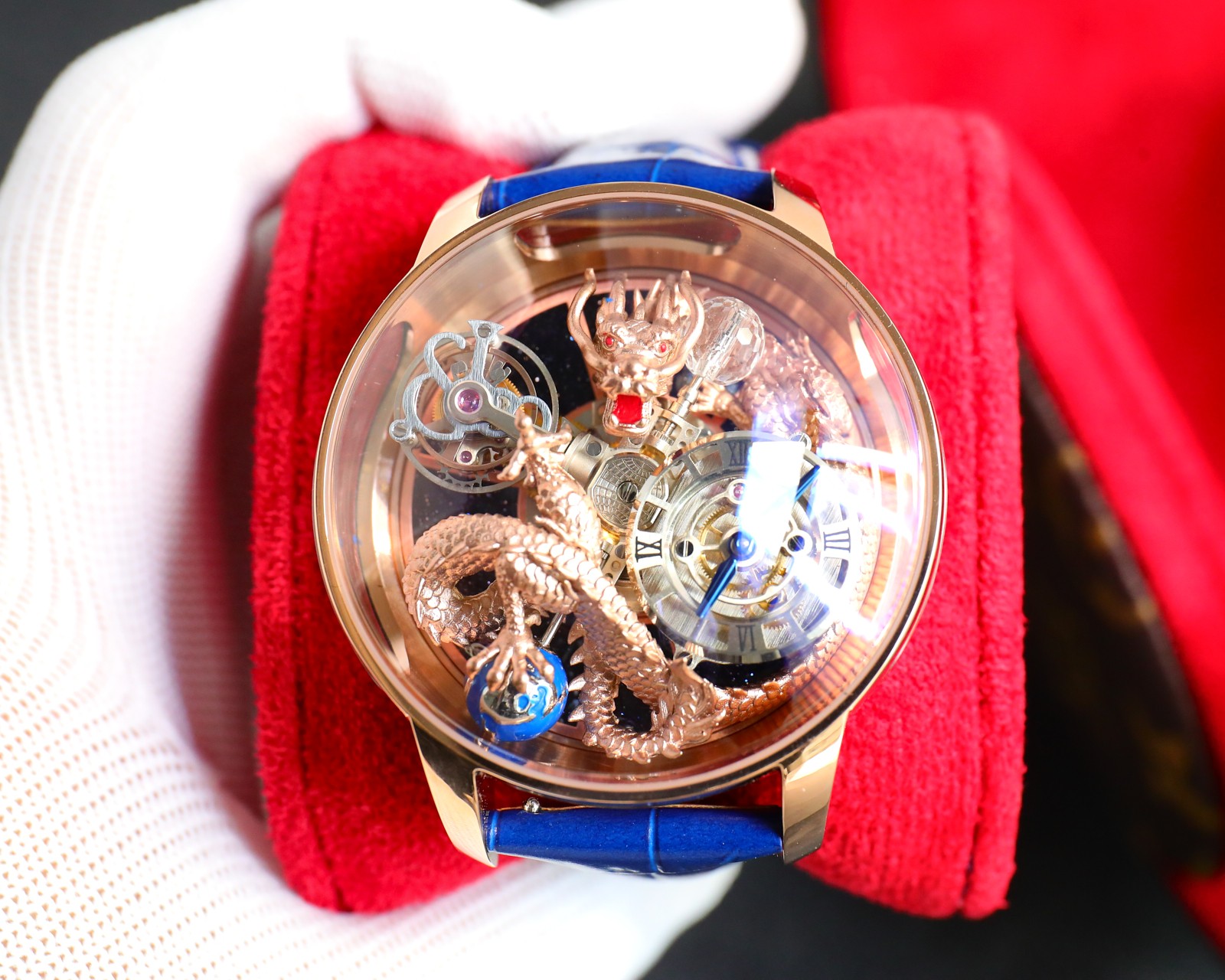 Jacob & Co Astronomia Dragon Art Double Axis Tourbillon Watch 47mm